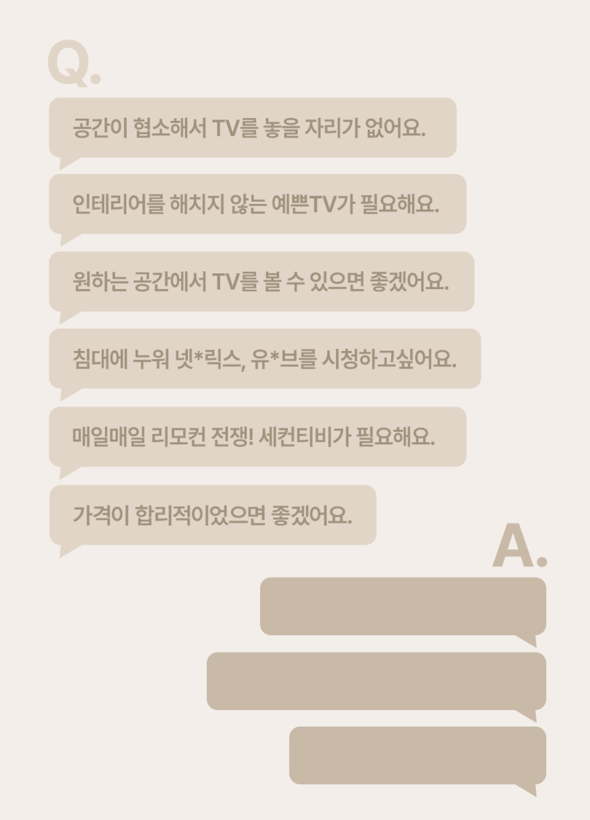 와이드뷰 32인치 FHD QLED 스마트 TV 삼탠바이미 화이트에디션 무빙뷰 셋트